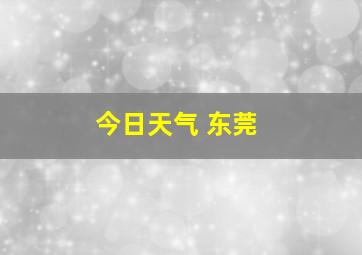 今日天气 东莞